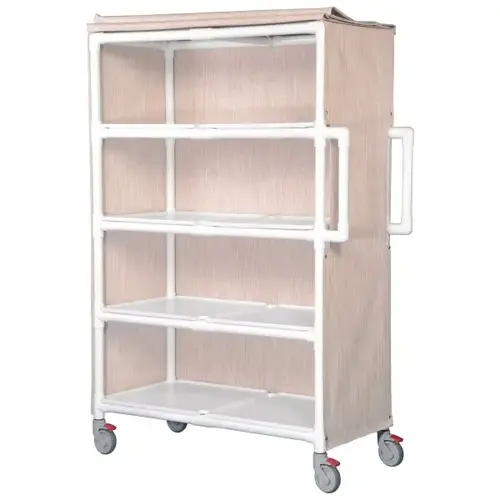 4 Shelf Jumbo Linen Cart In Linen 4 Shelf Jumbo Linen Cart In Linen