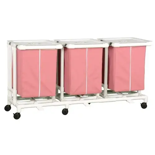 Jumbo Triple Hamper With Foot Pedal Cap Wineberry Mesh Jumbo Triple Hamper With Foot Pedal Cap Wineberry Mesh