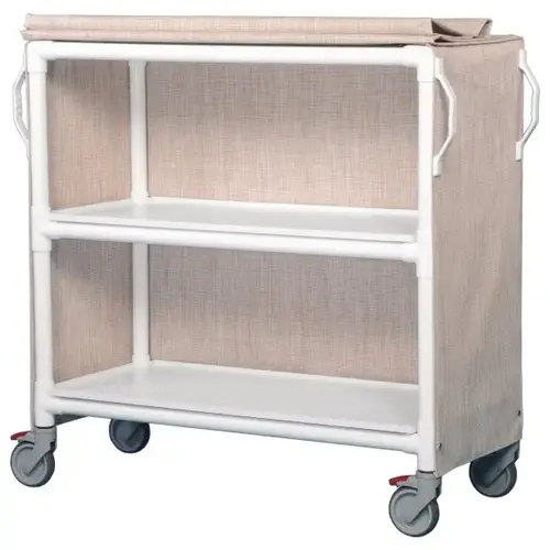 2 Shelf Large Linen Cart In Linen 2 Shelf Large Linen Cart In Linen
