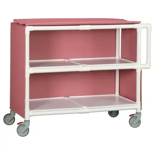 2 Shelf Jumbo Linen Cart In Wineberry 2 Shelf Jumbo Linen Cart In Wineberry