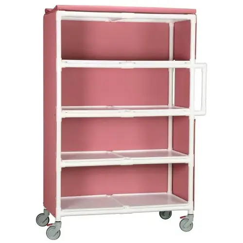 4 Shelf Jumbo Linen Cart In Wineberry 4 Shelf Jumbo Linen Cart In Wineberry