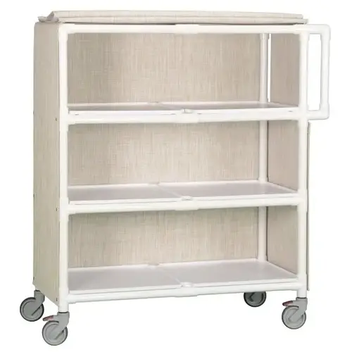 3 Shelf Jumbo Linen Cart In Linen 3 Shelf Jumbo Linen Cart In Linen