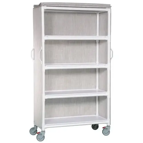 4 Shelf Large Linen Cart In Linen 4 Shelf Large Linen Cart In Linen