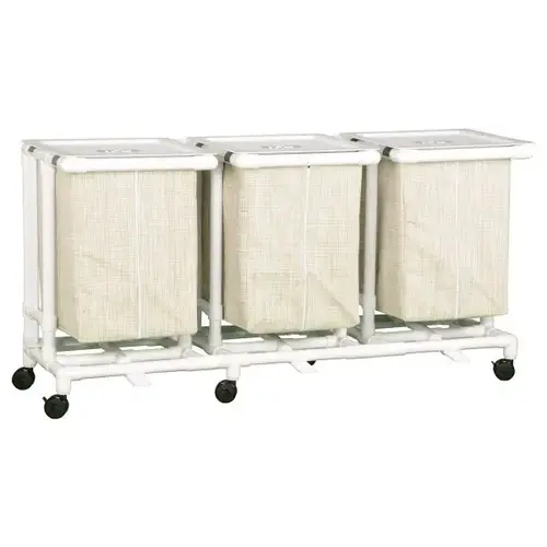 Jumbo Triple Hamper With Foot Pedal Cap Linen Mesh Jumbo Triple Hamper With Foot Pedal Cap Linen Mesh