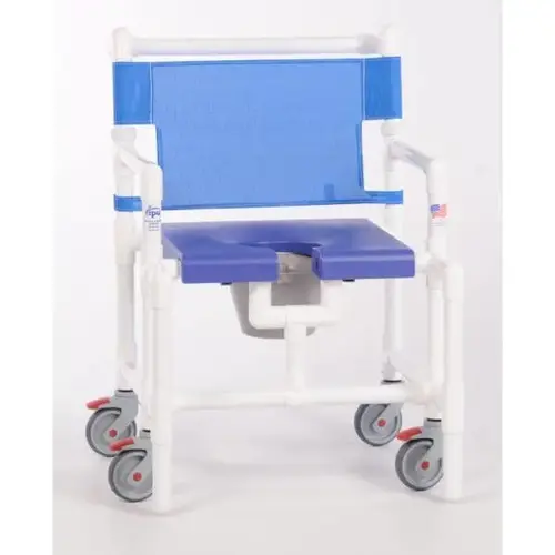 Elite 450 Lbs Shower Chair Commode With Blow Molded Seat, B-Blue Elite 450 Lbs Shower Chair Commode With Blow Molded Seat, B-Blue