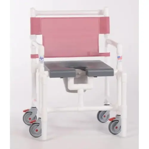 Elite 450 Lbs Shower Chair Commode With Blow Molded Seat, G-Wineberry Elite 450 Lbs Shower Chair Commode With Blow Molded Seat, G-Wineberry