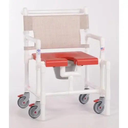 Elite 450 Lbs Shower Chair Commode With Blow Molded Seat, R-Linen Elite 450 Lbs Shower Chair Commode With Blow Molded Seat, R-Linen