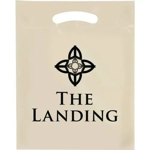 Custom Economical Plastic Bags, Polyethylene, Small, Ivory With 1 Color Imprint Custom Economical Plastic Bags, Polyethylene, Small, Ivory With 1 Color Imprint