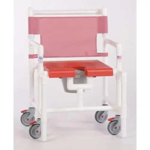 Elite 450 Lbs Shower Chair Commode With Blow Molded Seat, R-Wineberry Elite 450 Lbs Shower Chair Commode With Blow Molded Seat, R-Wineberry