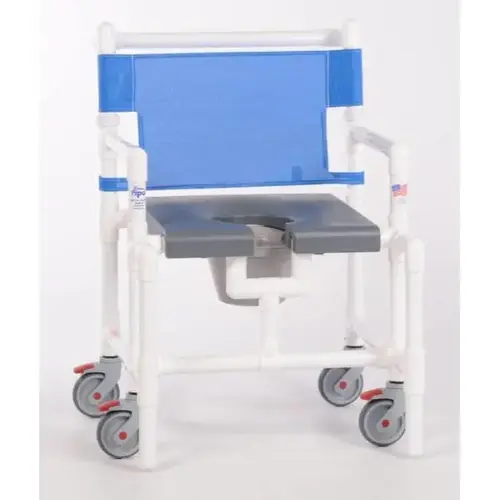 Elite 450 Lbs Shower Chair Commode With Blow Molded Seat, G-Blue Elite 450 Lbs Shower Chair Commode With Blow Molded Seat, G-Blue