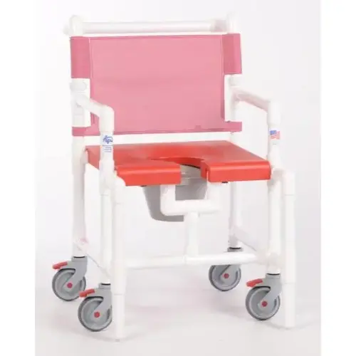 Elite 375 Lbs Shower Commode Chair With Blow Molded Seat, R-Wineberry Elite 375 Lbs Shower Commode Chair With Blow Molded Seat, R-Wineberry