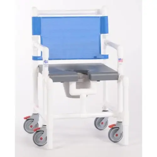 Elite 375 Lbs Shower Commode Chair With Blow Molded Seat, G-Blue Elite 375 Lbs Shower Commode Chair With Blow Molded Seat, G-Blue
