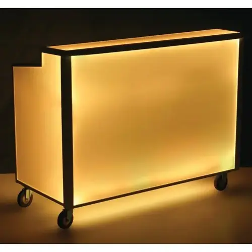 Luxe Led Lighted 5 ft Mobile Bar Luxe Led Lighted 5 ft Mobile Bar