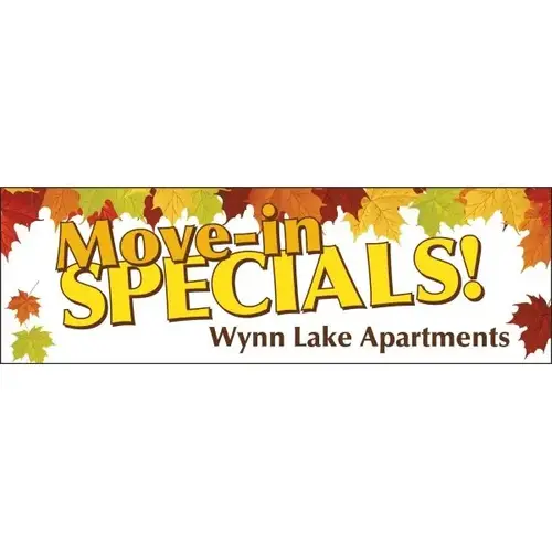 Horizontal Semi-Custom Banner, Autumn Leaves, 10 ft X 3 ft Horizontal Semi-Custom Banner, Autumn Leaves, 10 ft X 3 ft