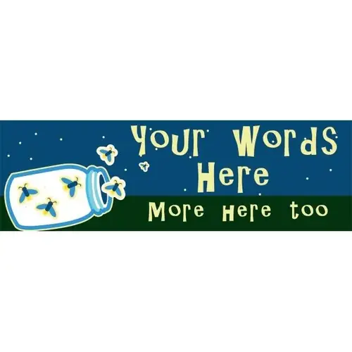 Horizontal Semi-Custom Banner, Lightning Bugs, 10 ft X 3 ft Horizontal Semi-Custom Banner, Lightning Bugs, 10 ft X 3 ft