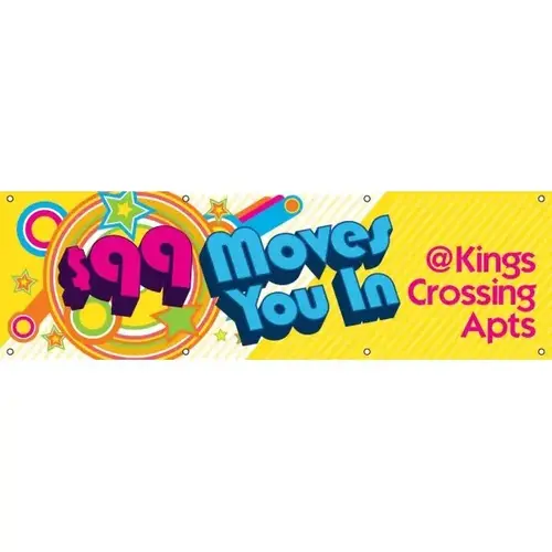 Horizontal Semi-Custom Banner, Totally 80s, 10 ft X 3 ft Horizontal Semi-Custom Banner, Totally 80s, 10 ft X 3 ft