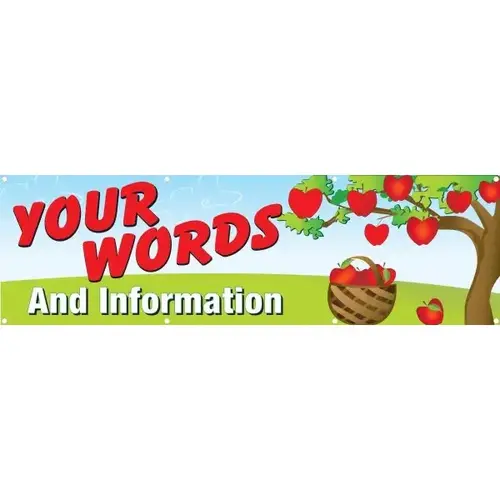 Semi-Custom Banner, Apple Tree, 10 ft X 3 ft Semi-Custom Banner, Apple Tree, 10 ft X 3 ft