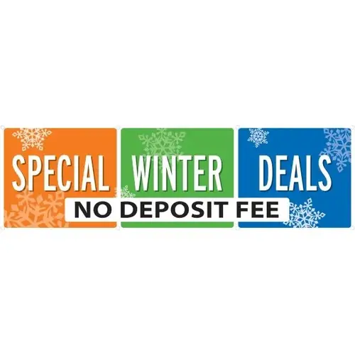 Semi-Custom Banner, Colorful Winter, 10 ft X 3 ft Semi-Custom Banner, Colorful Winter, 10 ft X 3 ft
