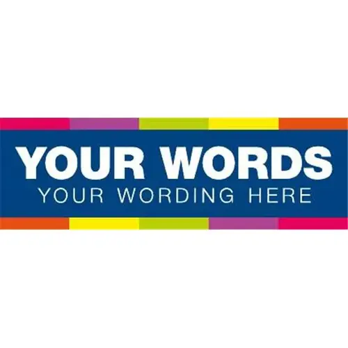 Horizontal Semi-Custom Banner, Color Bands, 10 ft X 3 ft Horizontal Semi-Custom Banner, Color Bands, 10 ft X 3 ft