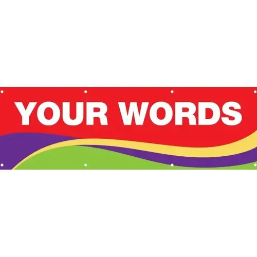 Semi-Custom Horizontal Banner, Swirl, 10 ft X 3 ft Semi-Custom Horizontal Banner, Swirl, 10 ft X 3 ft