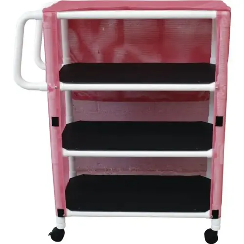 Linen Cart Three-Shelf Mauve Linen Cart Three-Shelf Mauve