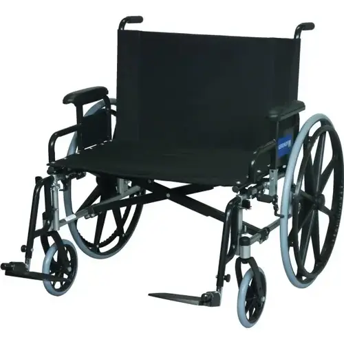 Regency XL Bariatric Wheelchair 28"X18" Full Length Swing Away Footrests Regency XL Bariatric Wheelchair 28"X18" Full Length Swing Away Footrests