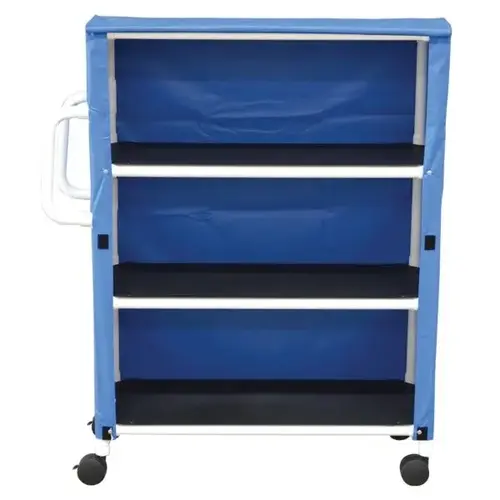 3 Shelf Mid Size Linen Cart Royal Blue Solid Vinyl Cover Shelf Size 20 X 32"," 3 Shelf Mid Size Linen Cart Royal Blue Solid Vinyl Cover Shelf Size 20 X 32","
