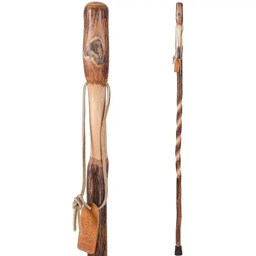 55" Handcrafted Lightweight Hiking/walking Stick, Usa Made, Hickory 55" Handcrafted Lightweight Hiking/walking Stick, Usa Made, Hickory