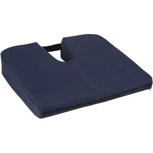 Sloping Seat Cushion For Coccyx/Sciatica, Machine Washable Cover, Navy Sloping Seat Cushion For Coccyx/Sciatica, Machine Washable Cover, Navy