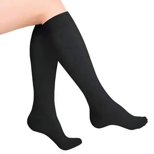 Unisex Adult Compression Sock Pair, Black, 15-20mm, Medium Unisex Adult Compression Sock Pair, Black, 15-20mm, Medium