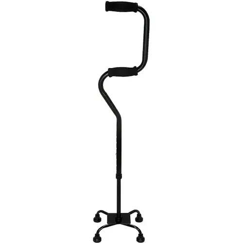 Quad Cane, Sit To Stand Walker, Adjustable, Foam Handles, Black Quad Cane, Sit To Stand Walker, Adjustable, Foam Handles, Black