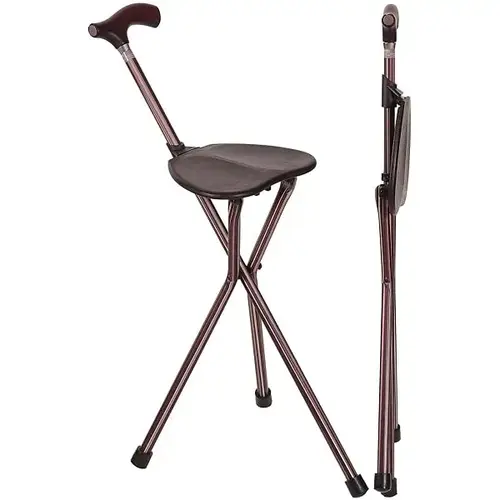 Aluminum Folding Walking Cane With Seat And Stick, 34", Kensington Aluminum Folding Walking Cane With Seat And Stick, 34", Kensington