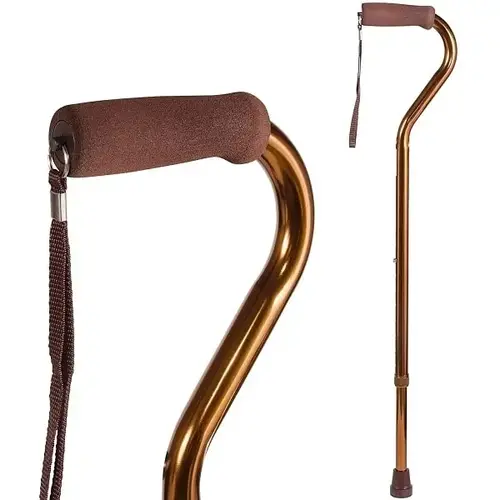 Deluxe Lightweight Adjustable Walking Cane, Soft Foam Hand Grip, Bronze Deluxe Lightweight Adjustable Walking Cane, Soft Foam Hand Grip, Bronze