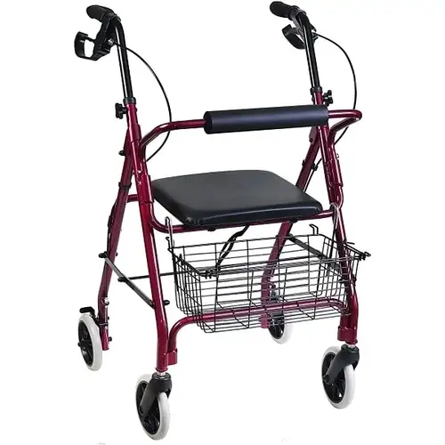 Freedom Lightweight Folding Aluminum Rollator Walker And Seat, Adjustable Freedom Lightweight Folding Aluminum Rollator Walker And Seat, Adjustable