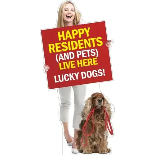 Life Size Semi-Custom Character Cutouts, Pet Lover, 29 X 59 Life Size Semi-Custom Character Cutouts, Pet Lover, 29 X 59