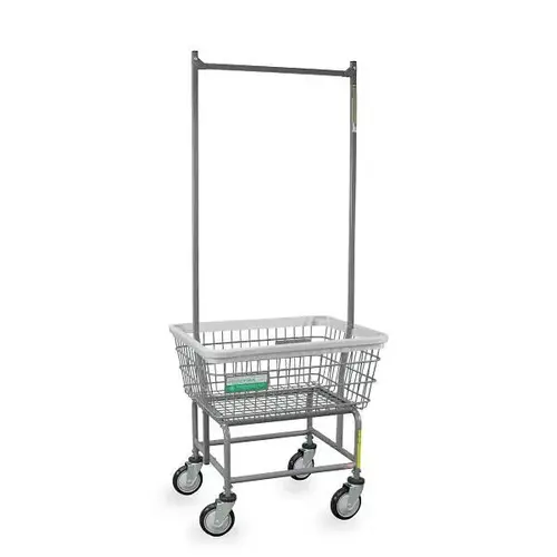 Antimicrobial Laundry Cart W/ Double Pole Rack Antimicrobial Laundry Cart W/ Double Pole Rack