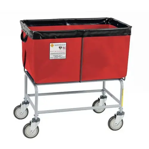 Antimicrobial Elevated Vinyl Basket Truck 4 Bushel Red Antimicrobial Elevated Vinyl Basket Truck 4 Bushel Red