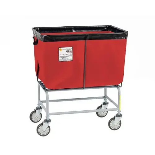 Antimicrobial Elevated Vinyl Basket Truck 6 Bushel Red Antimicrobial Elevated Vinyl Basket Truck 6 Bushel Red