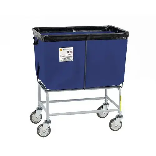 Antimicrobial Elevated Vinyl Basket Truck 6 Bushel Navy Antimicrobial Elevated Vinyl Basket Truck 6 Bushel Navy