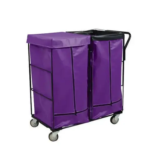 Two Compartment Collection Cart 41cf Purple Two Compartment Collection Cart 41cf Purple