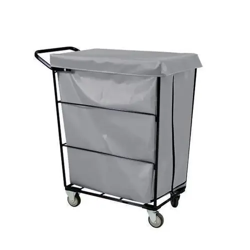Linen Cart 32cf Gray 2 Fixed, 2 Swivel Linen Cart 32cf Gray 2 Fixed, 2 Swivel