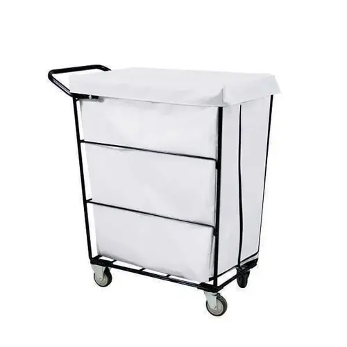 Linen Cart 32cf White 2 Fixed, 2 Swivel Linen Cart 32cf White 2 Fixed, 2 Swivel