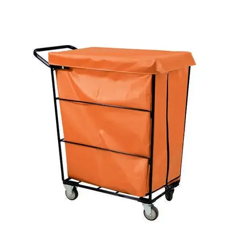 Linen Cart 32cf Orange 2 Fixed, 2 Swivel Linen Cart 32cf Orange 2 Fixed, 2 Swivel
