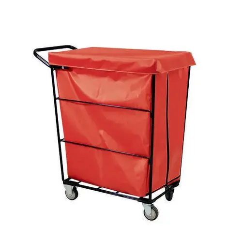 Linen Cart 32cf Red 2 Fixed, 2 Swivel Linen Cart 32cf Red 2 Fixed, 2 Swivel