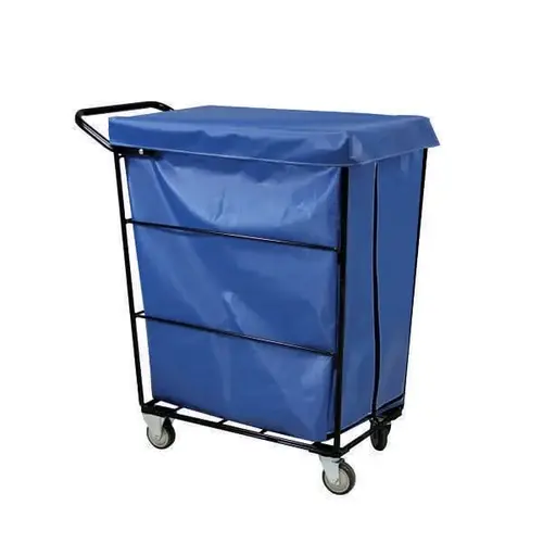 Linen Cart 32cf Blue 2 Fixed, 2 Swivel Linen Cart 32cf Blue 2 Fixed, 2 Swivel