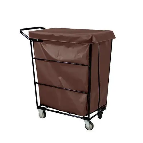Linen Cart 32cf Brown 2 Fixed, 2 Swivel Linen Cart 32cf Brown 2 Fixed, 2 Swivel