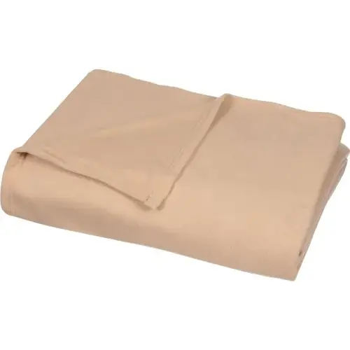 Classic Fleece Blanket Queen 90x90 in. Tan Classic Fleece Blanket Queen 90x90 in. Tan
