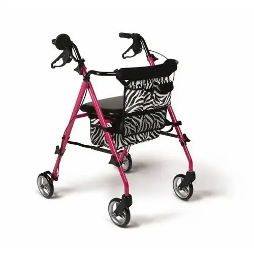 Industries Posh Pink Zebra Rollator Industries Posh Pink Zebra Rollator