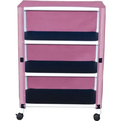 Echo 3-Shelf Cart With Cover, 20 X 32", Mauve Mesh Echo 3-Shelf Cart With Cover, 20 X 32", Mauve Mesh