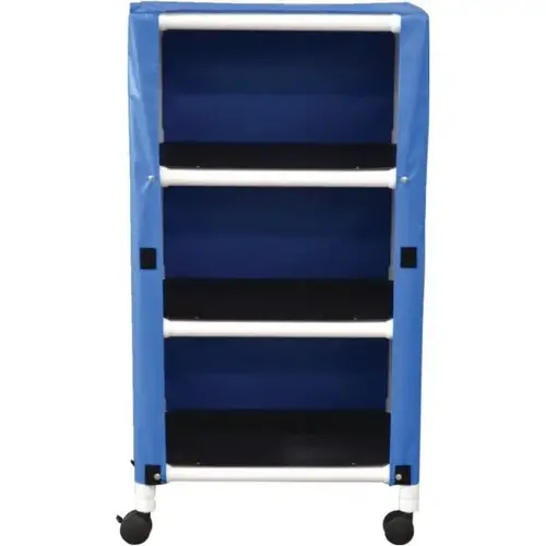Echo 3-Shelf Cart With Cover, 20 X 25", Royal Blue Vinyl Echo 3-Shelf Cart With Cover, 20 X 25", Royal Blue Vinyl